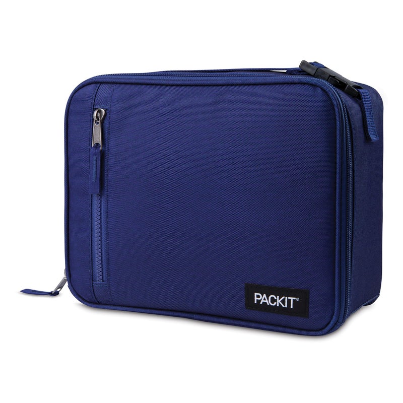 PackIt Freezable Classic Lunch Box, True Blue, Built with EcoFreeze Technology, Collapsible, Reusable, Zip Closure With Front Pocket and Buckle Handle, For Work Lunches and Fresh Lunch On the Go - Image 2